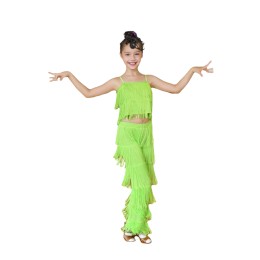Customized fluorescent color women's Latin dance clothing, tassel suit Latin dance clothing, suspender tassel Latin dance clothing, children's Latin dance SKDO023 Customized fluorescent color women's Latin dance clothing, tassel suit Latin dance clothing, suspender tassel Latin dance clothing, children's Latin dance SKDO023